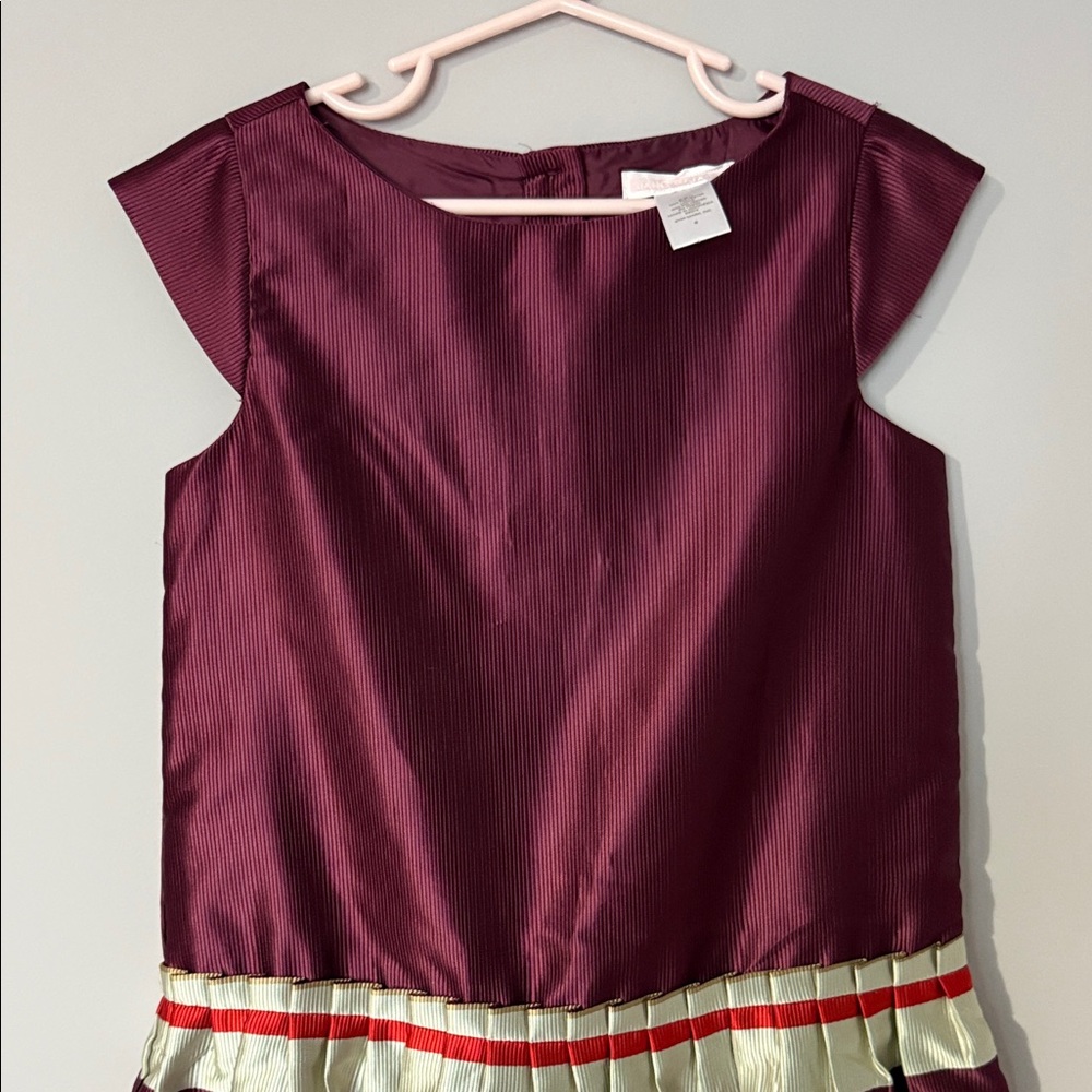 Janie and Jack Vintage pink label holiday/formal satin dress - size 6 - Picture 3 of 7